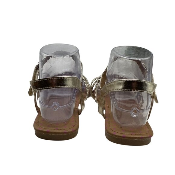 Piper Size 5M Girls Gold Braided Strap Sandals Adjustable Ankle Straps - Picture 8 of 16